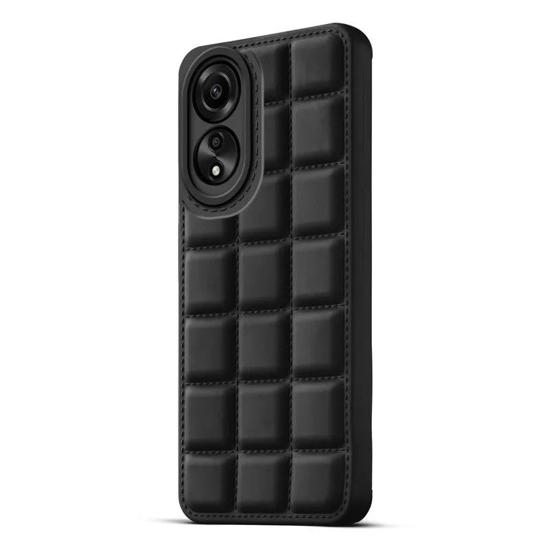 3D Grid Thread Design Silicone Phone Case Cover for Oppo A78 4G