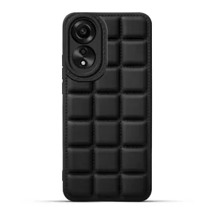 3D Grid Thread Design Silicone Phone Case Cover for Oppo A78 4G