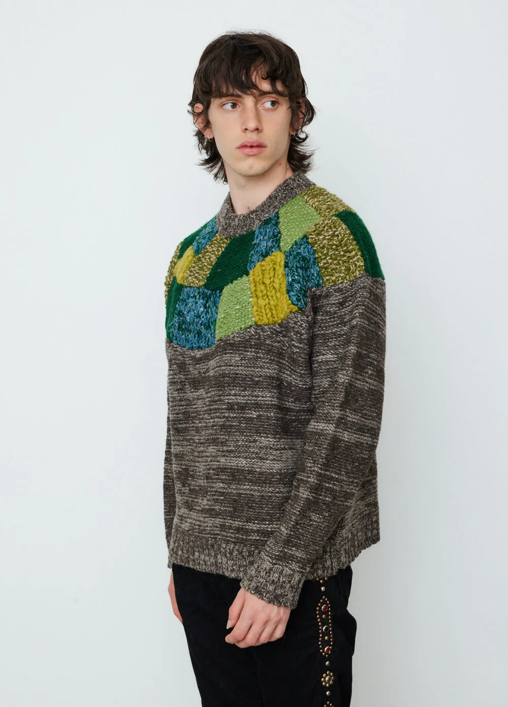 3G Wool Hand Knit Tugihagi Crew Sweater