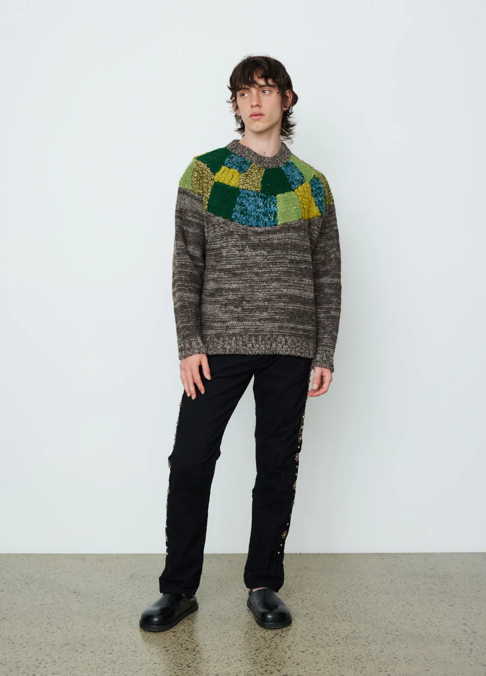 3G Wool Hand Knit Tugihagi Crew Sweater