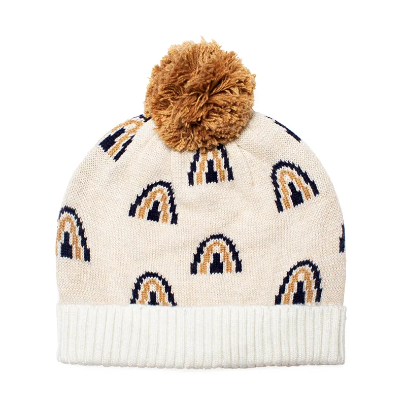 Acorn Rainbow Beanie - Oatmeal