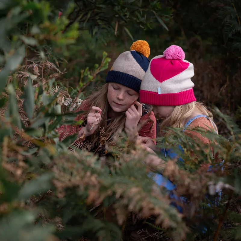 Acorn Stripes Beanie Pink