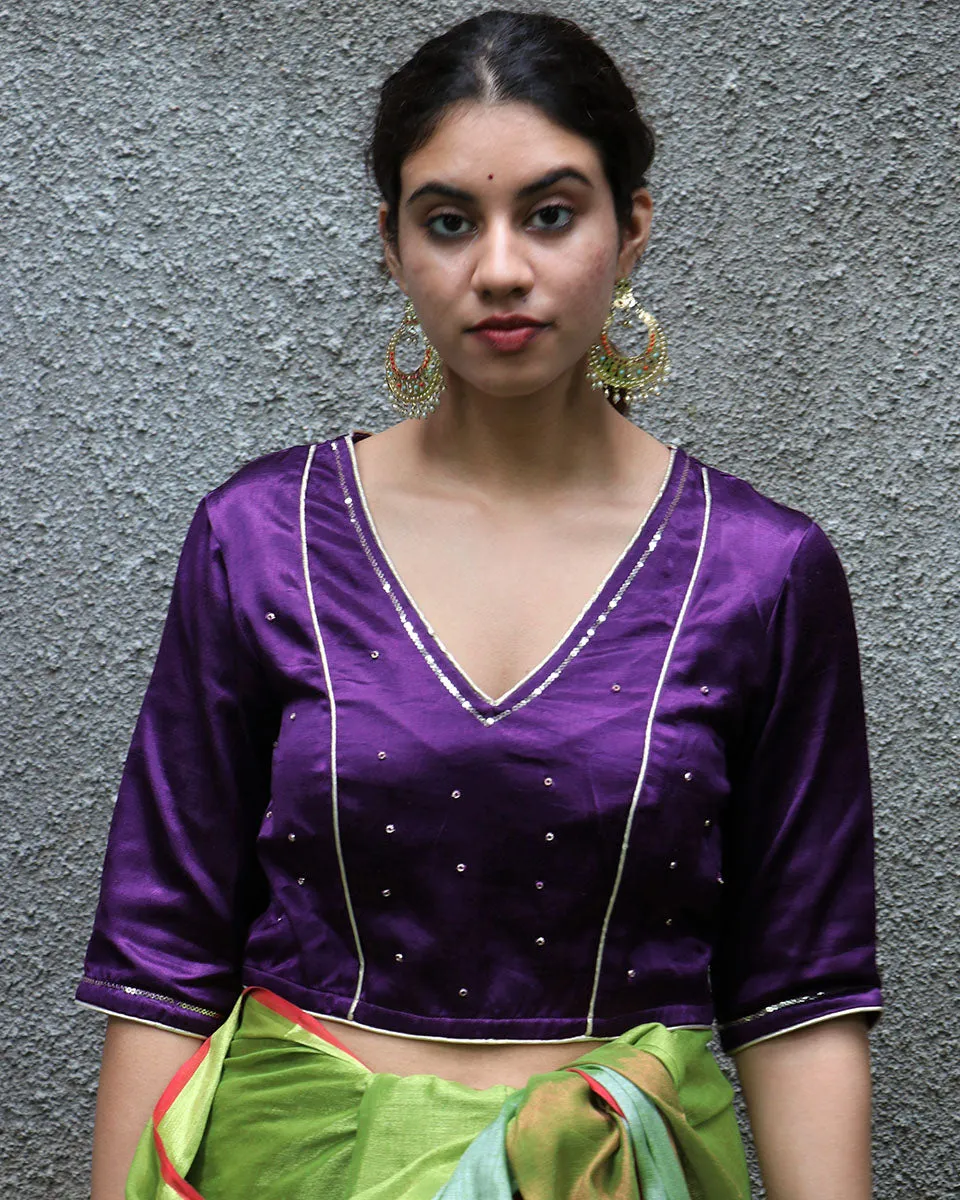 Amala Mashru Silk Blouse - Chandani