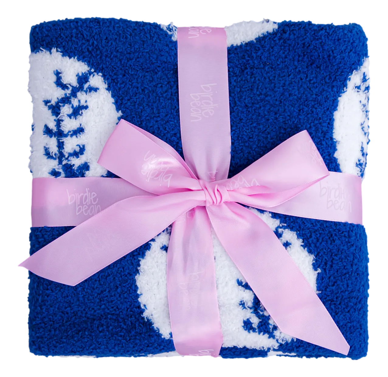 Baseball Plush Blanket- Blue/stroller