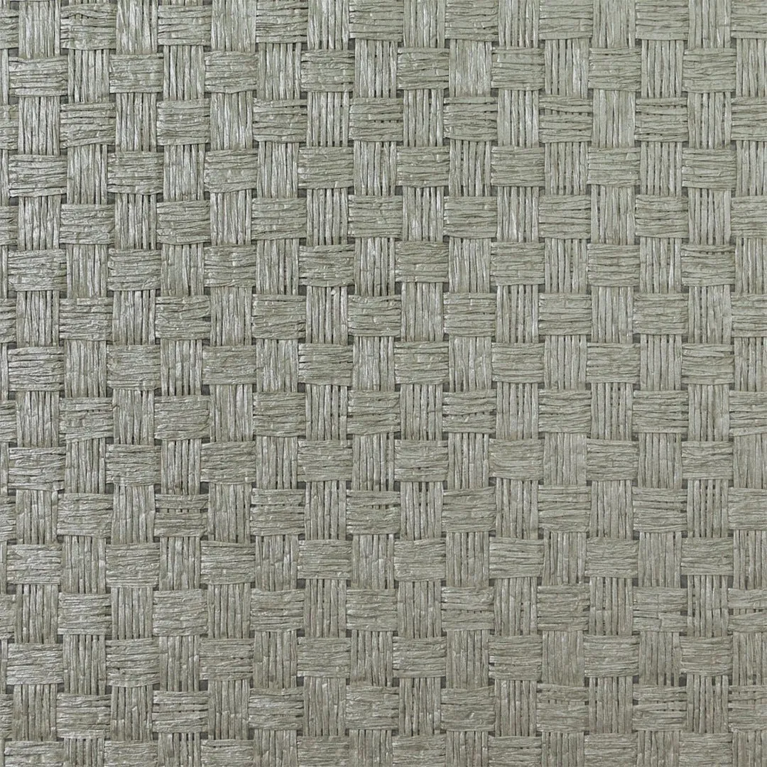 Basketweave Paper and Linen Luxe Retreat Wallpaper