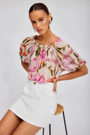 COLORFUL SHORT SLEEVE BLOUSE