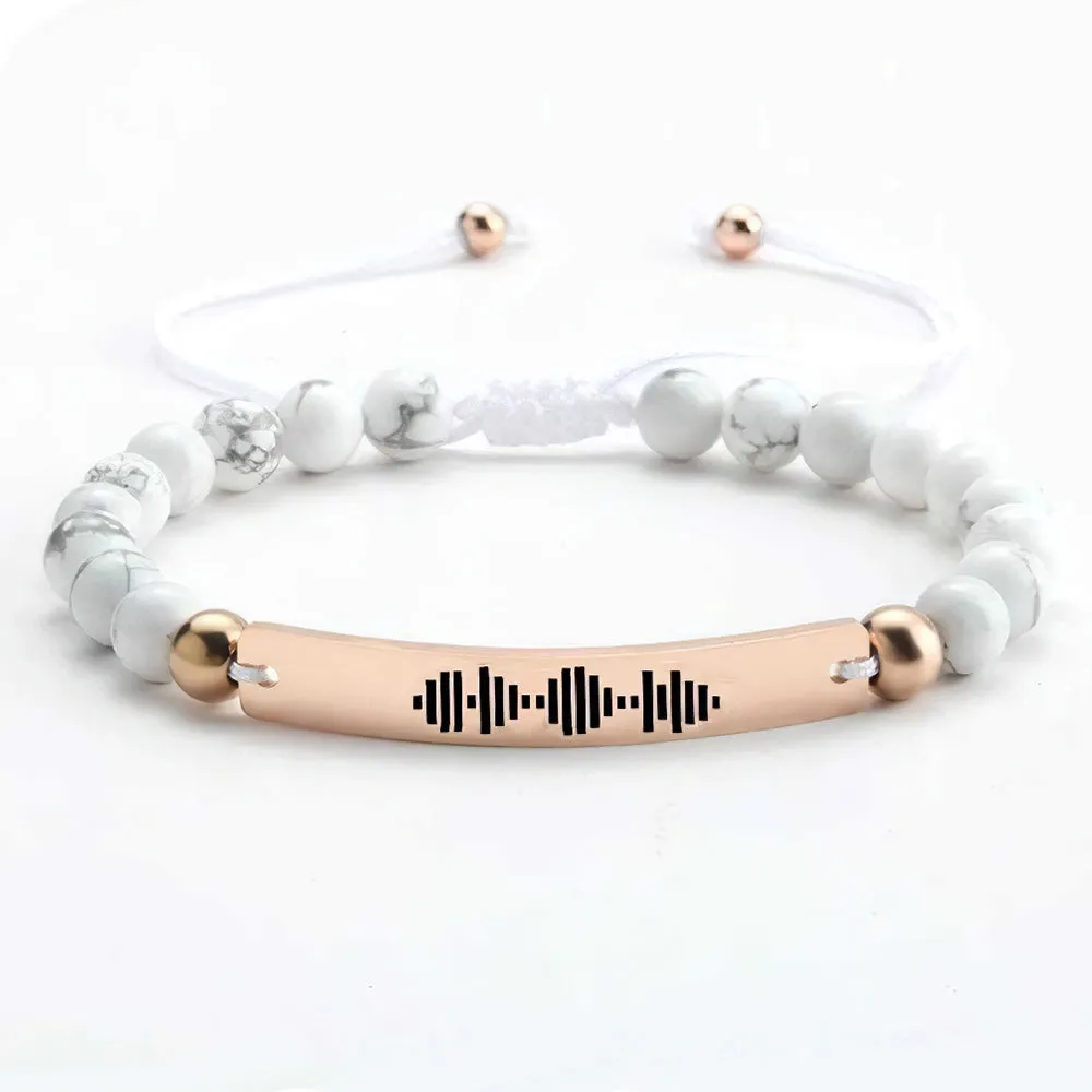 Custom Scannable Music Code Bracelet with Beads