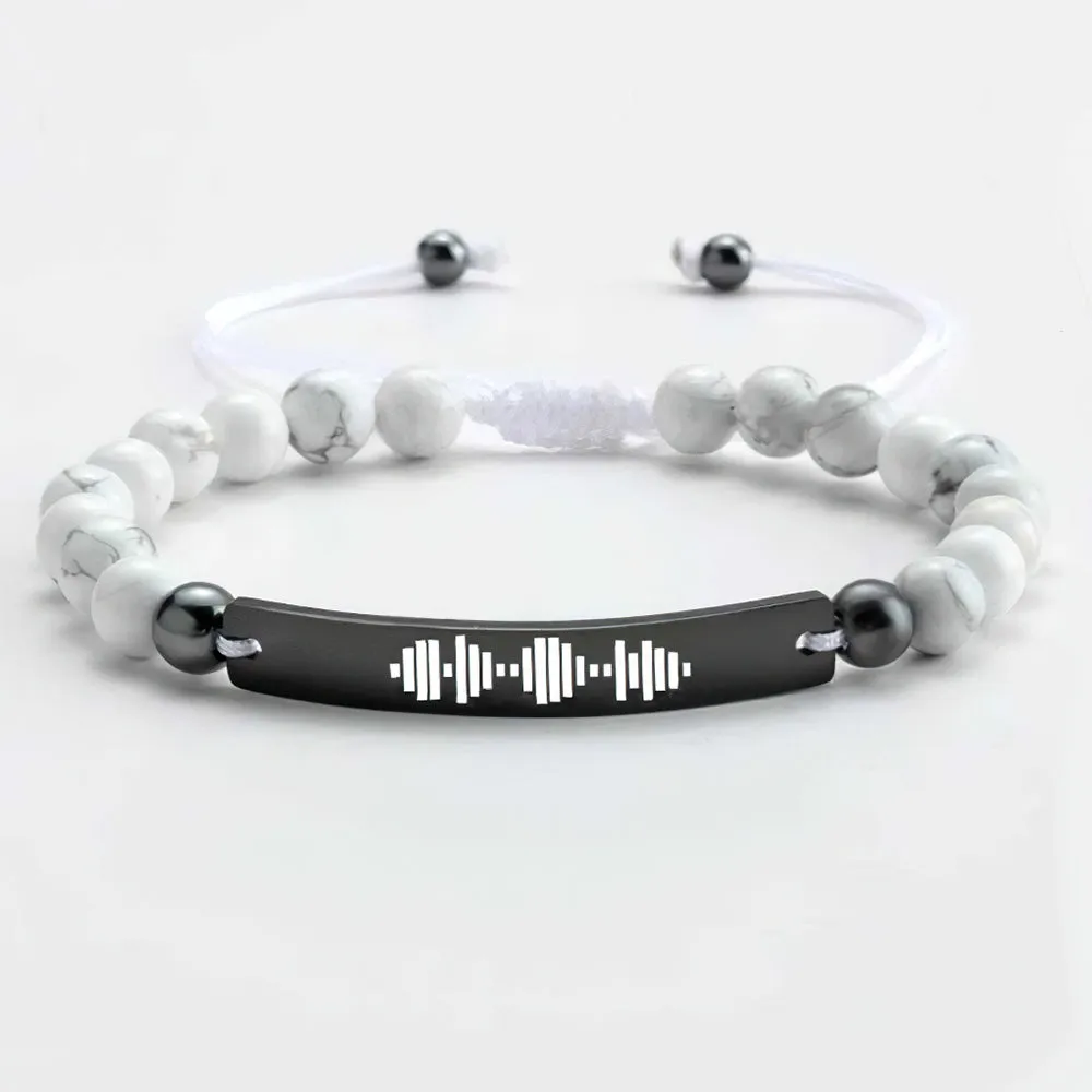 Custom Scannable Music Code Bracelet with Beads