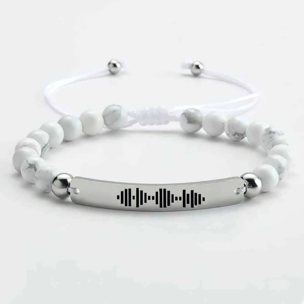 Custom Scannable Music Code Bracelet with Beads