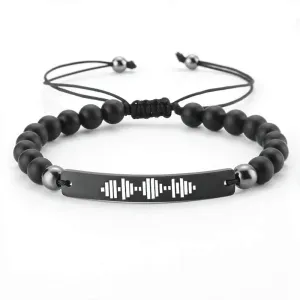 Custom Scannable Music Code Bracelet with Beads