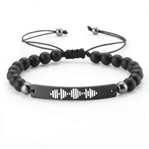 Custom Scannable Music Code Bracelet with Beads