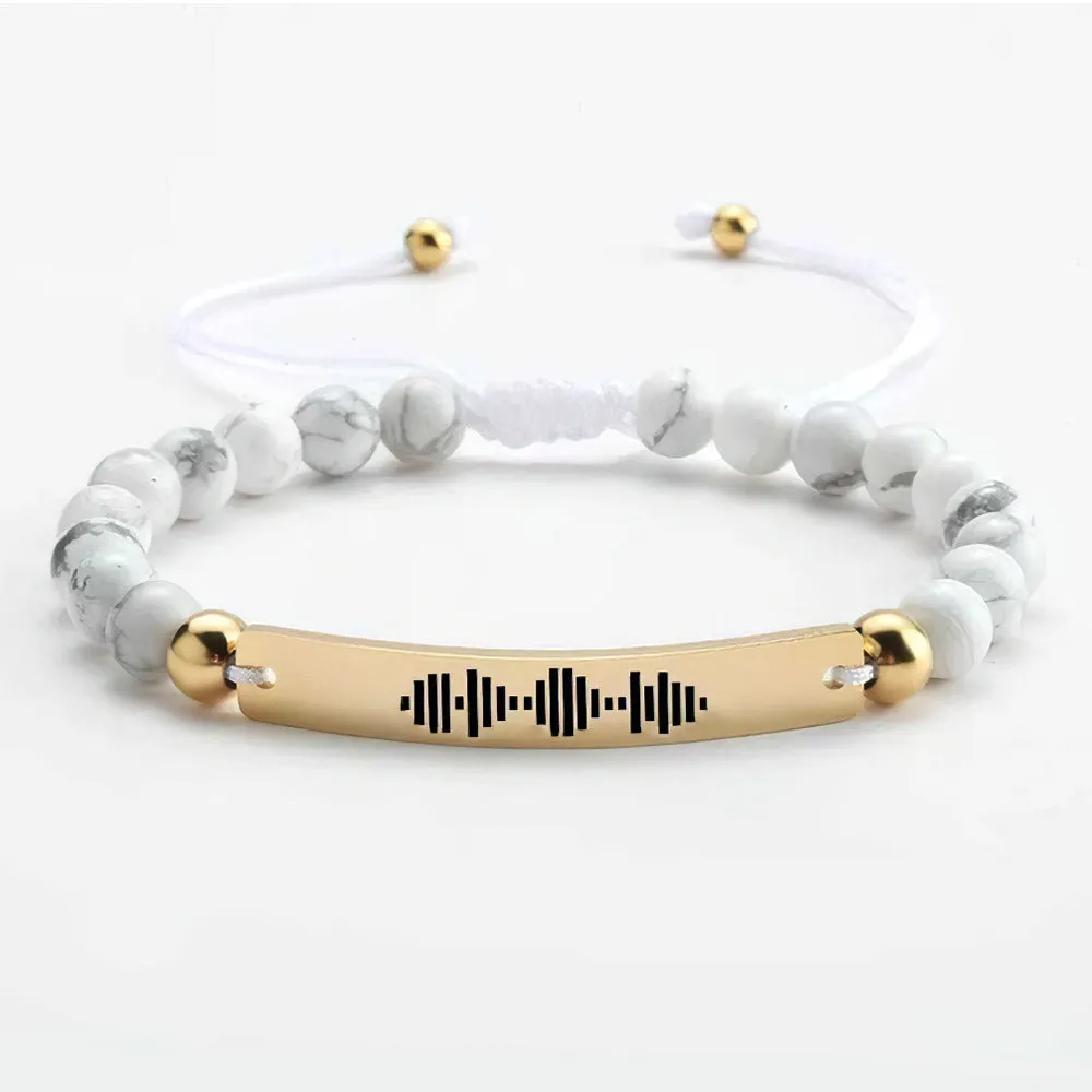 Custom Scannable Music Code Bracelet with Beads