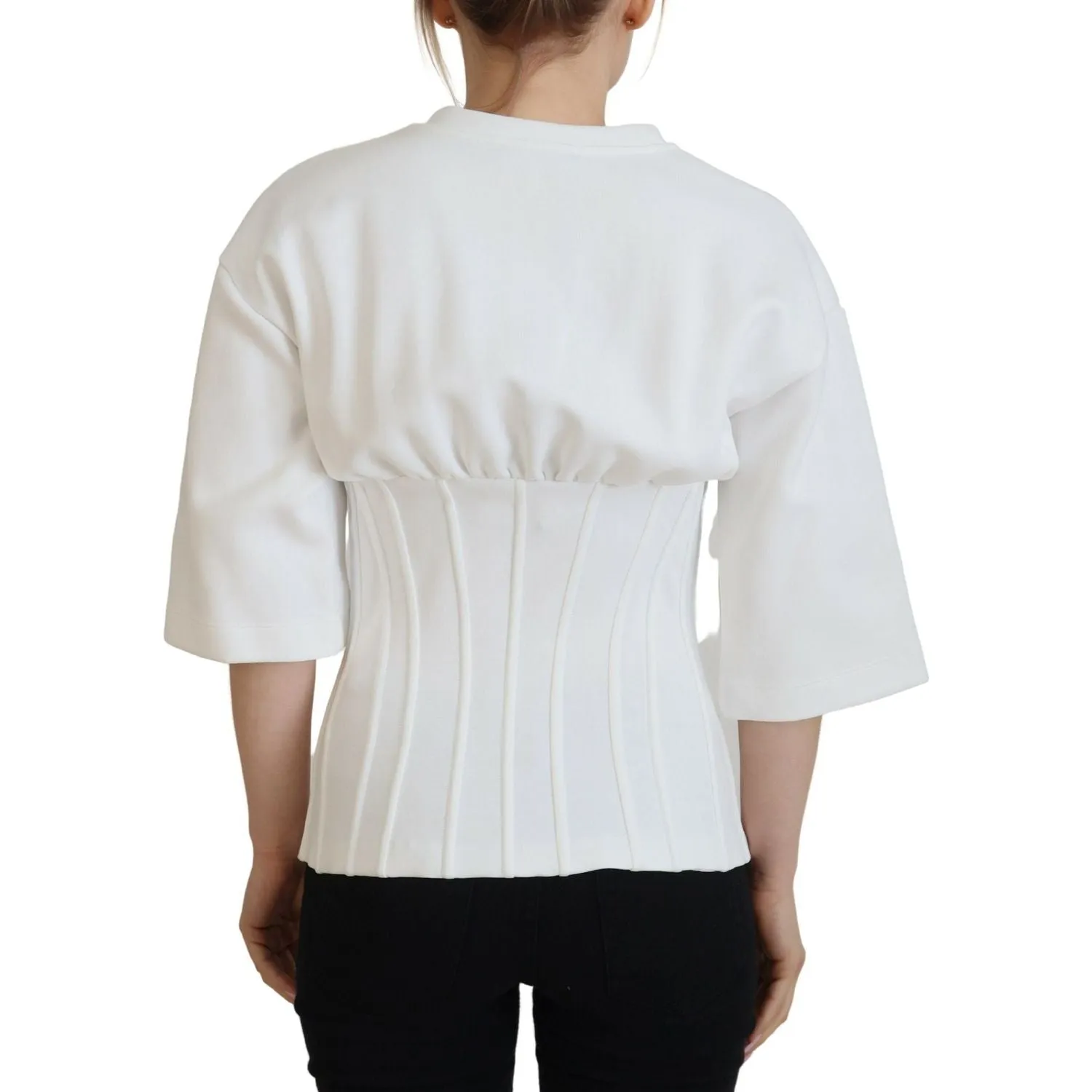 Dolce & Gabbana Elegant Corset Top T-Shirt Blouse