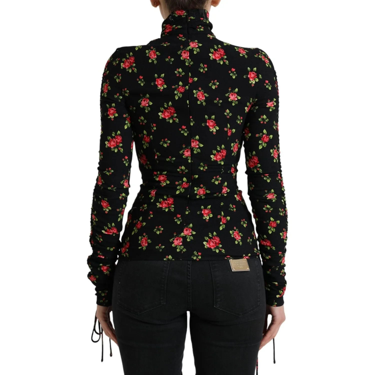 Dolce & Gabbana Elegant Floral Silk Blend Top