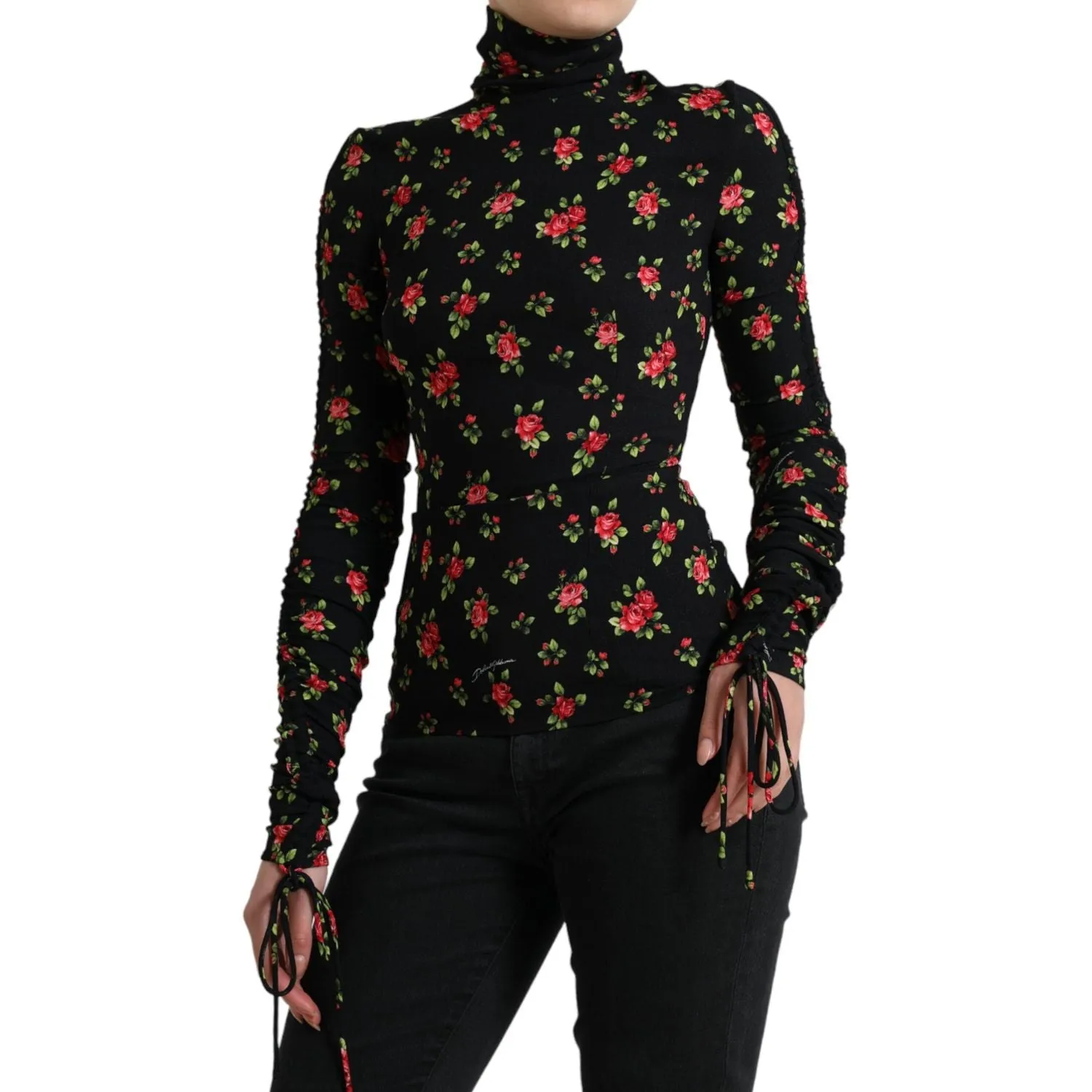 Dolce & Gabbana Elegant Floral Silk Blend Top