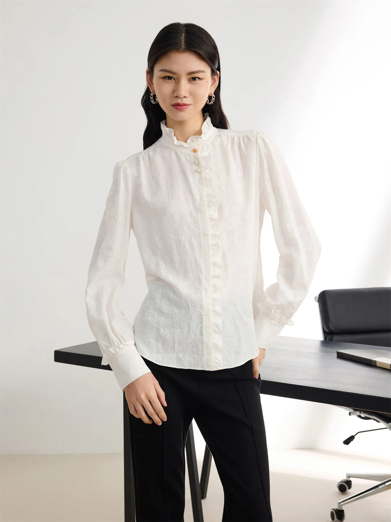 EP YAYING Emphasized Placket Shirt