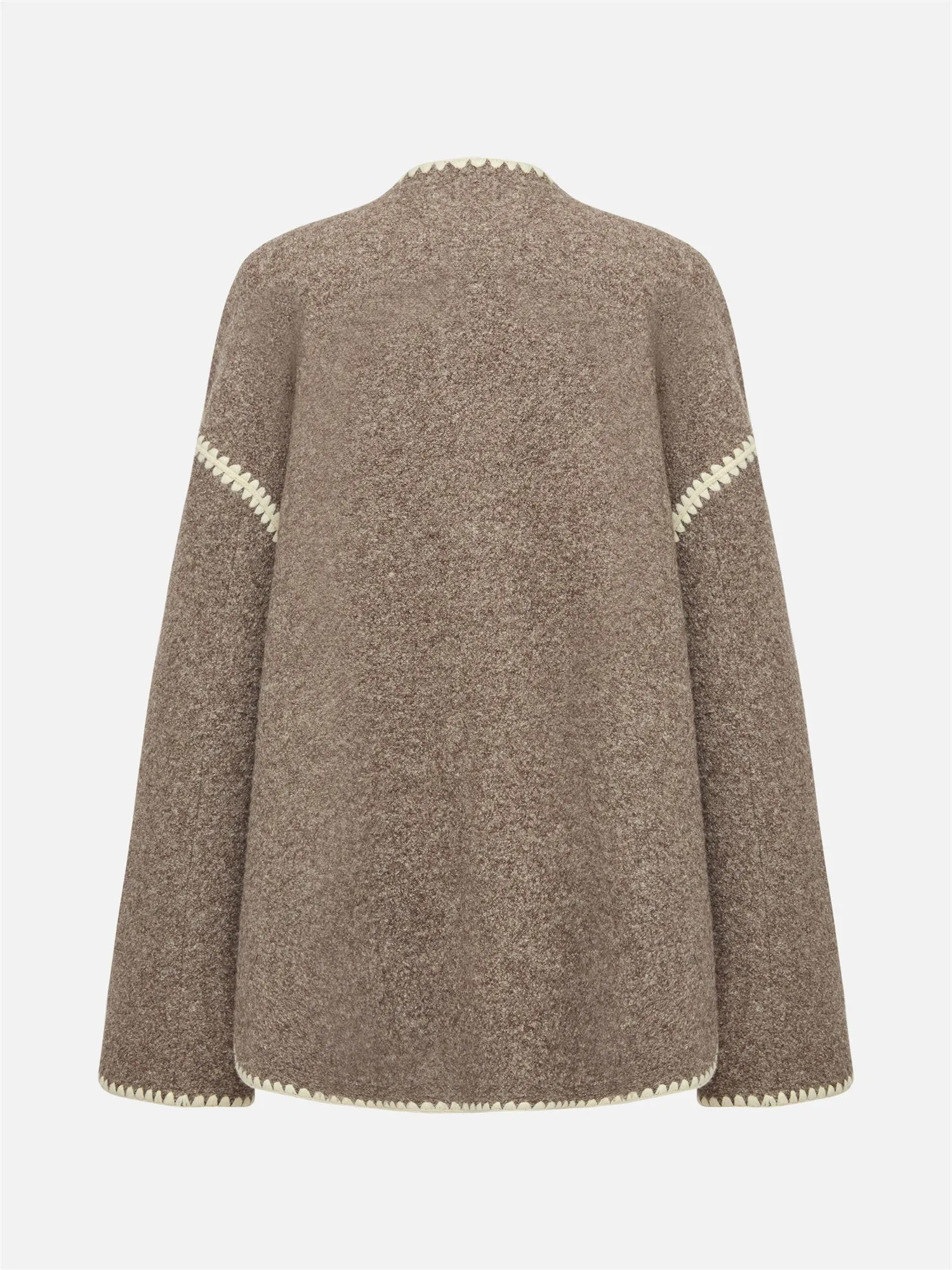 EP YAYING Knitted Wool Coat