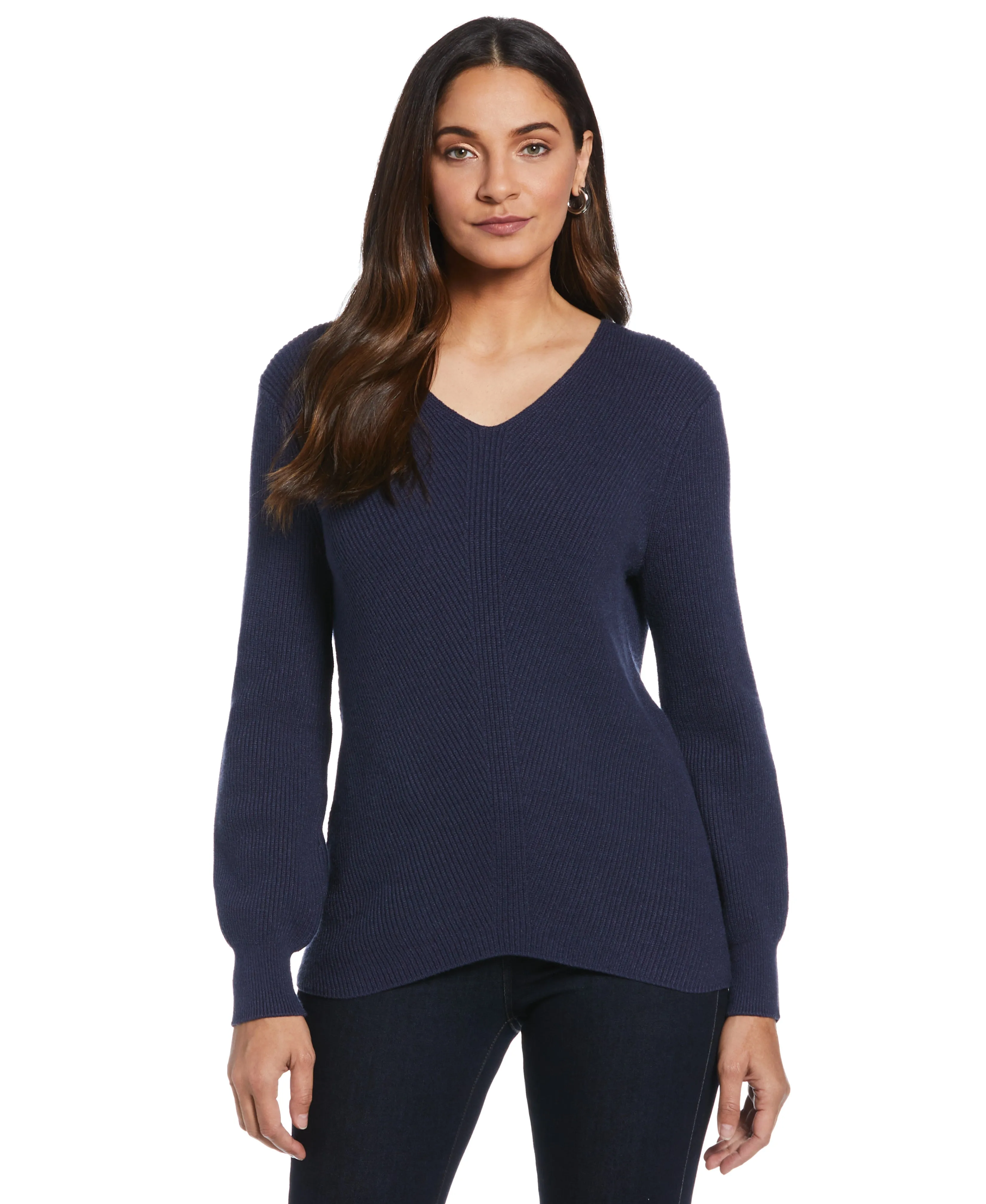 Essential Ribbed V-Neck Sweater