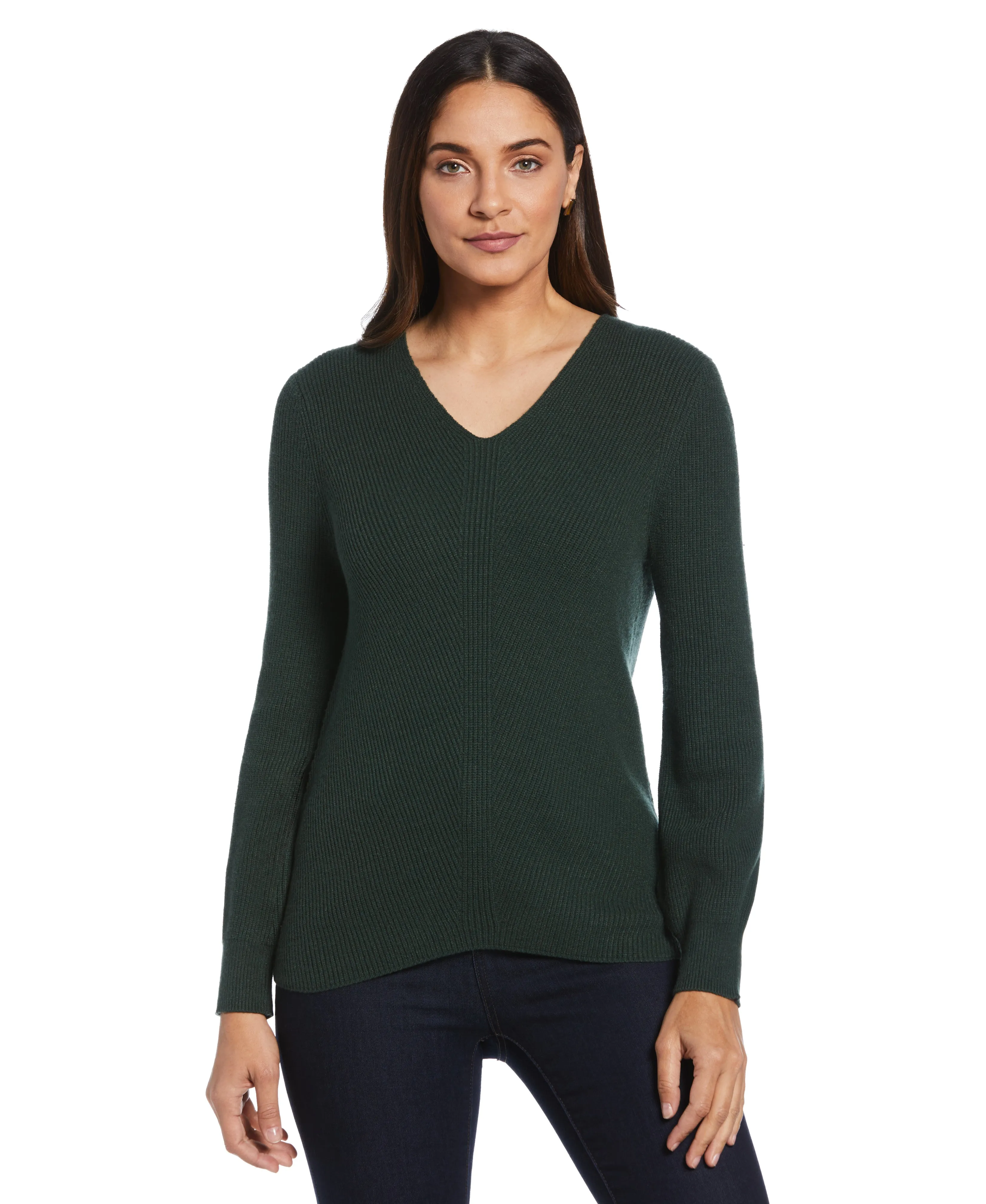 Essential Ribbed V-Neck Sweater