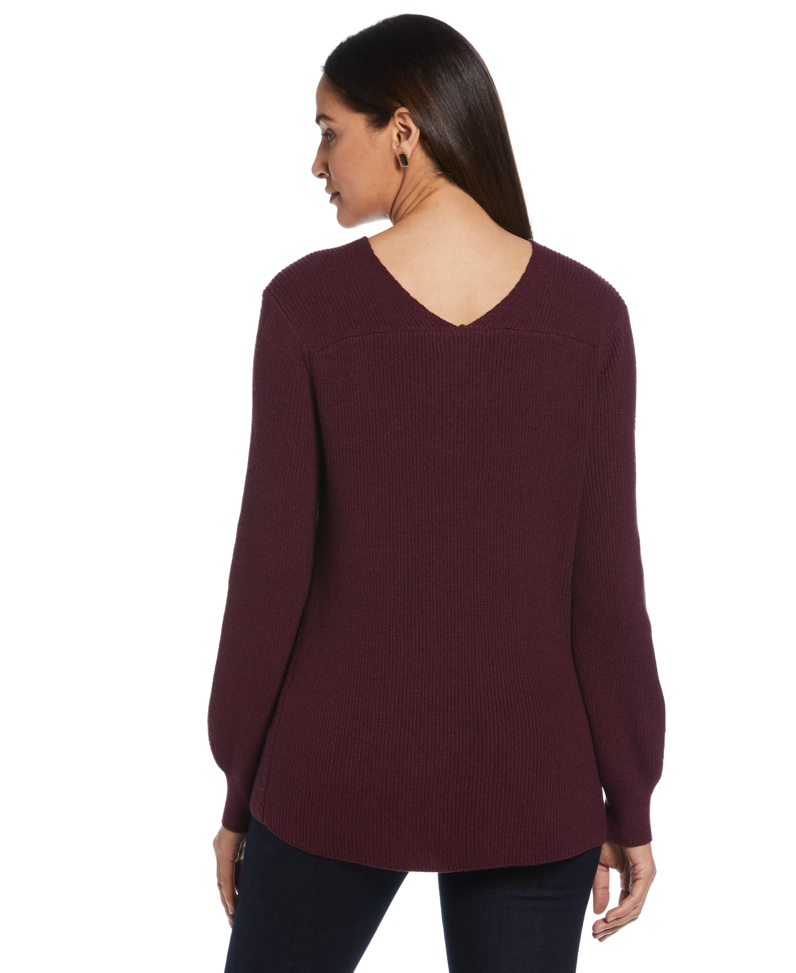 Essential Ribbed V-Neck Sweater