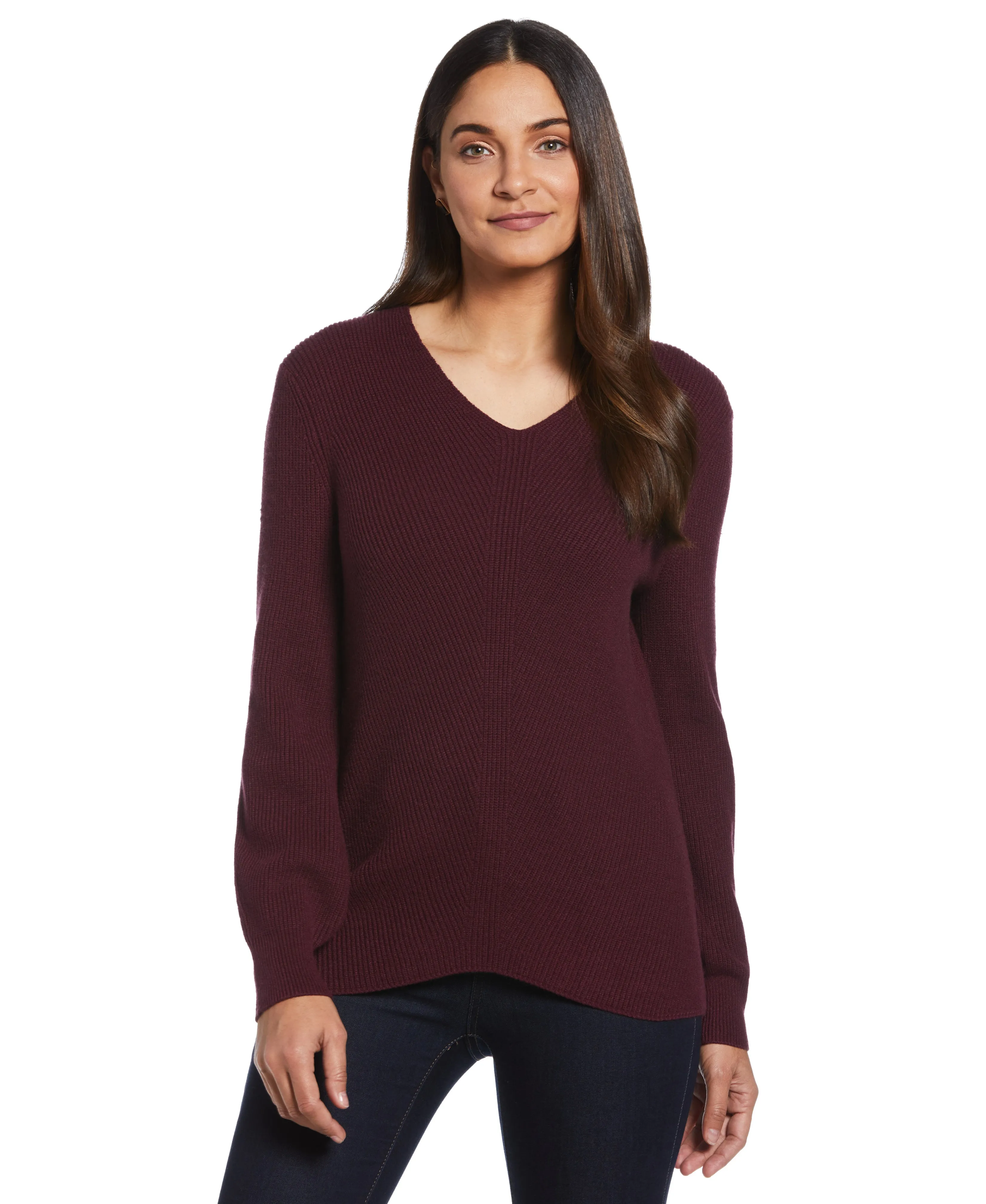 Essential Ribbed V-Neck Sweater