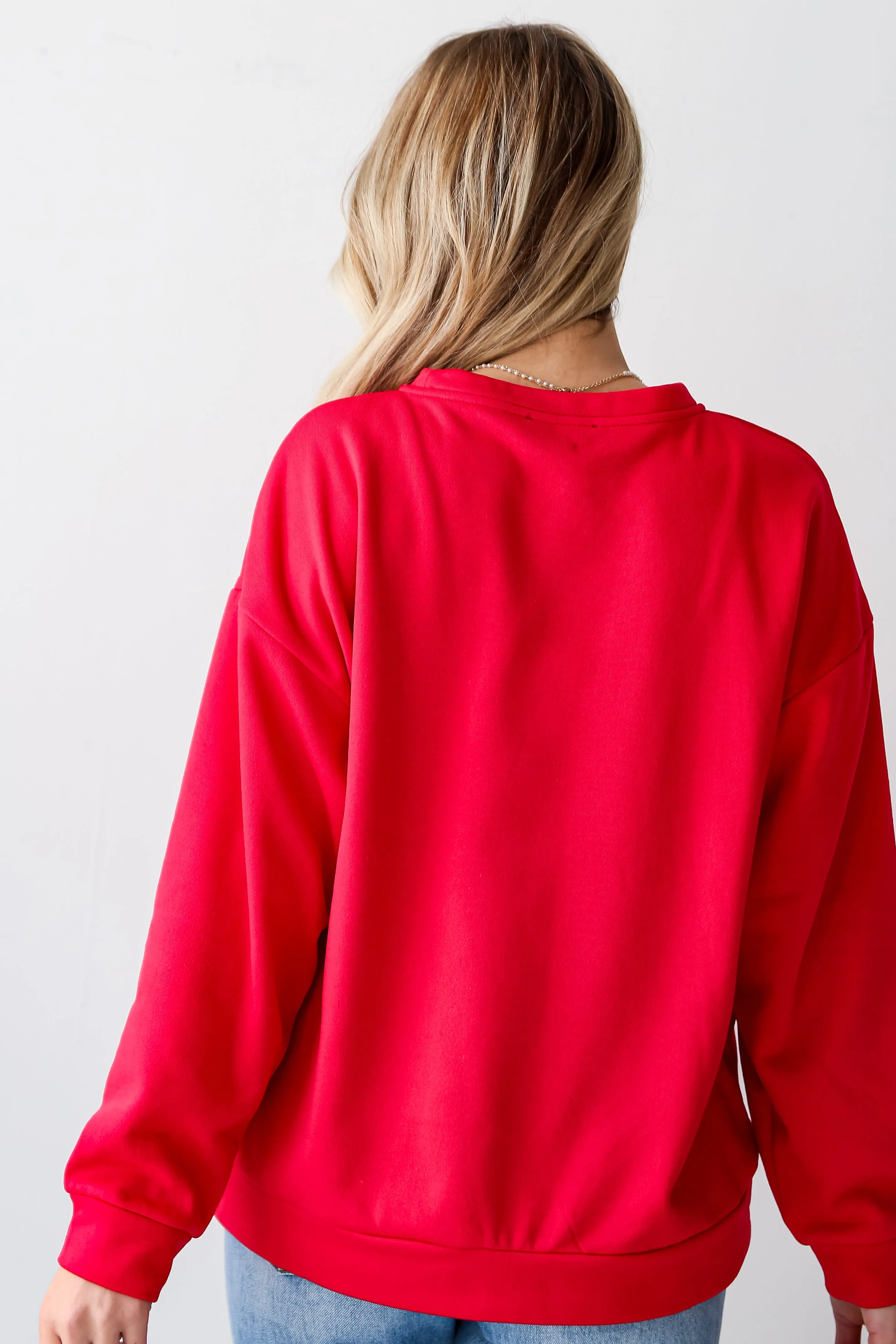 FINAL SALE - Red XOXO Fleece Pullover