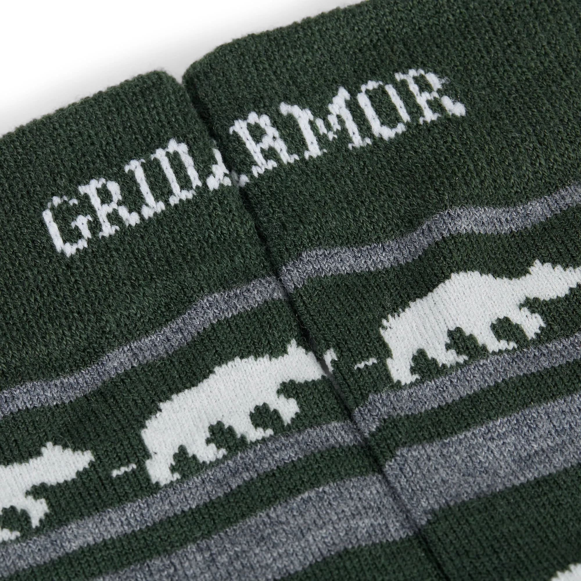 Gridarmor Striped Bear Merino Socks Green/Grey/White | Buy Gridarmor Striped Bear Merino Socks Green/Grey/White here | Outnorth