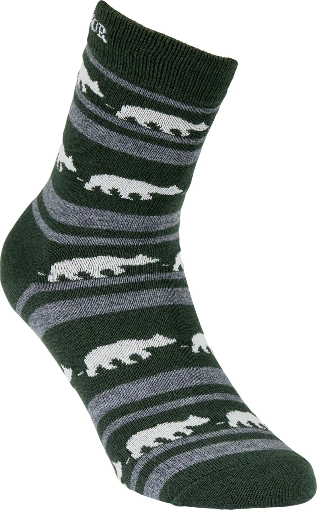 Gridarmor Striped Bear Merino Socks Green/Grey/White | Buy Gridarmor Striped Bear Merino Socks Green/Grey/White here | Outnorth