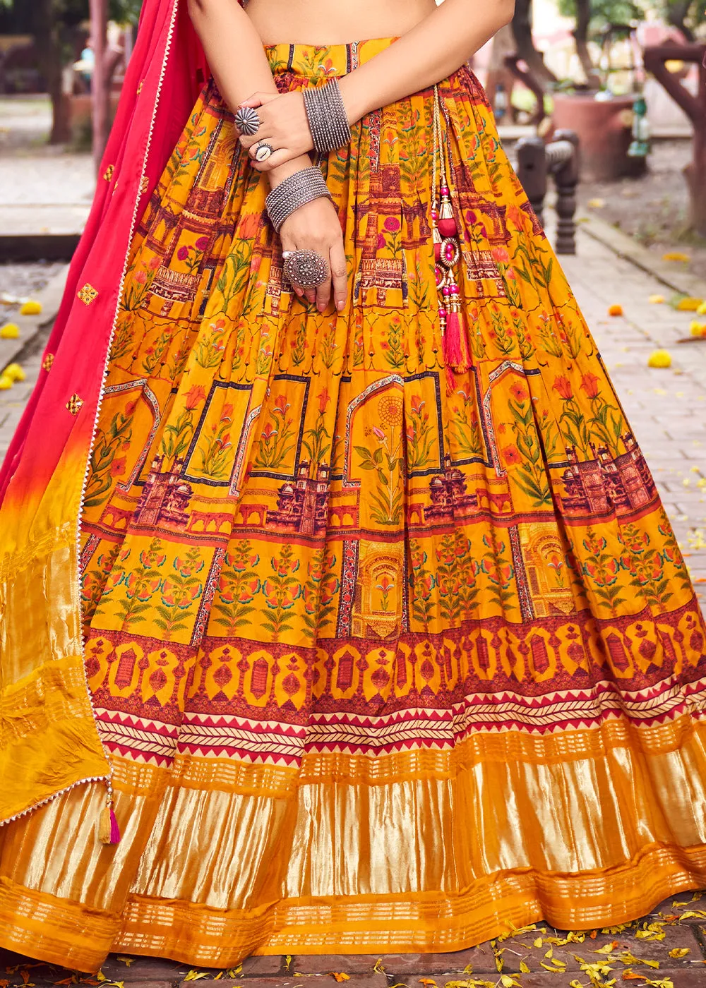 Haldi Yellow Ready to Wear Designer Silk Lehenga Choli