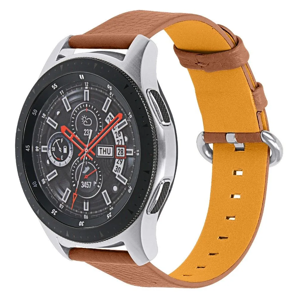 Honor Watch Dream / Huawei Watch Magic litchi cowhide watch strap - Brown