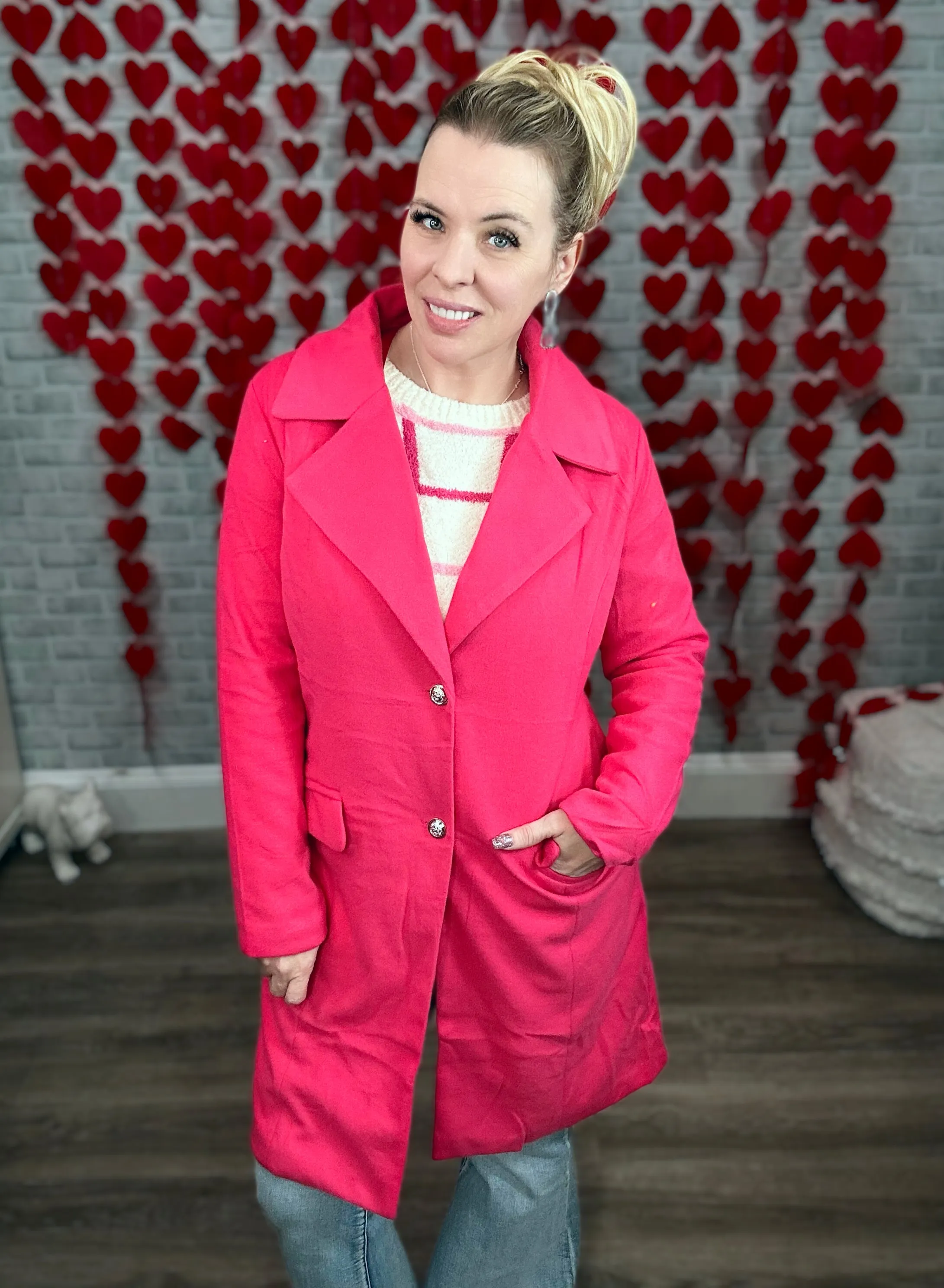 Hot Pink "Fashion Week" Coat from Jess Lea