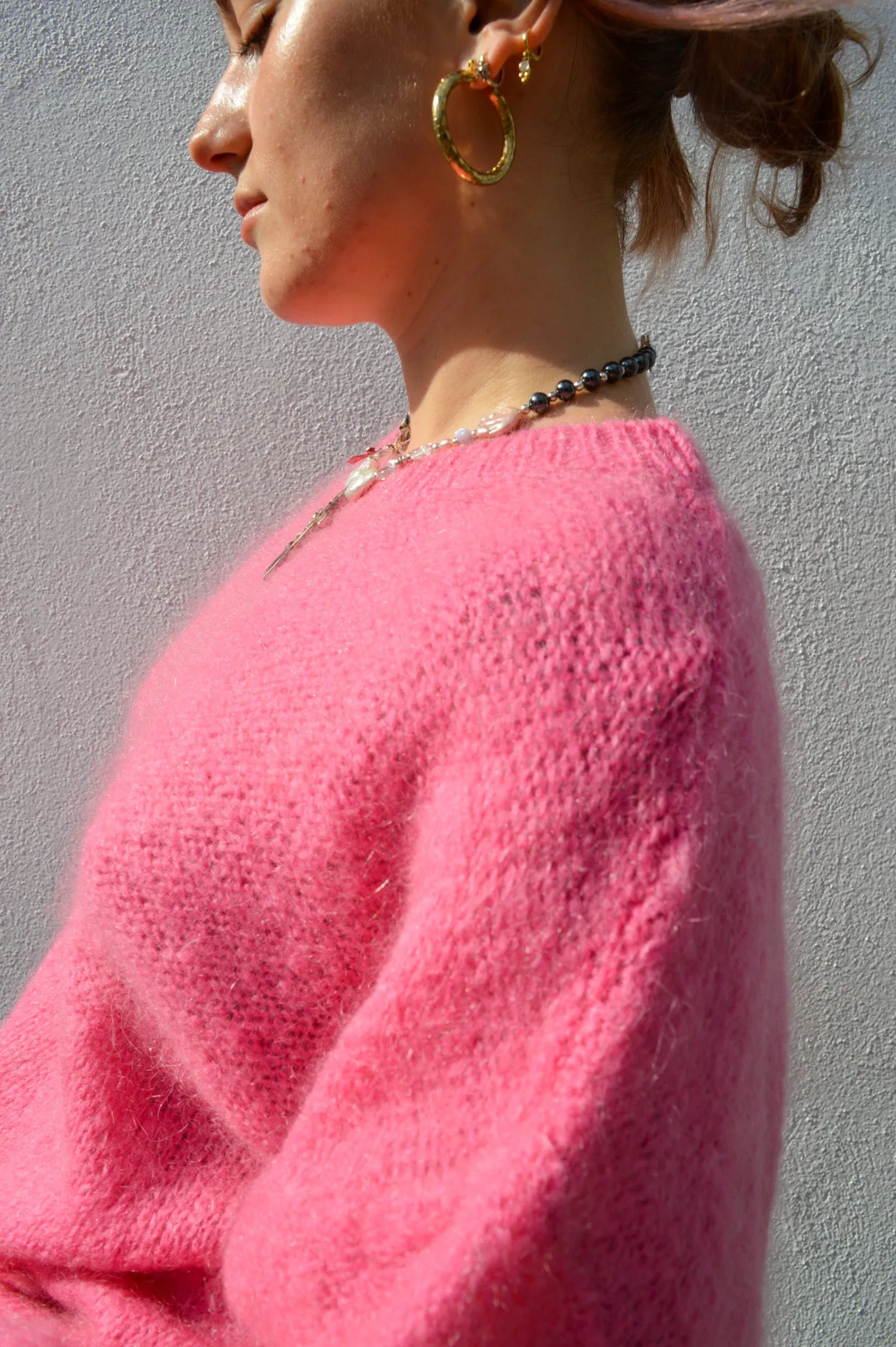 ICHI Marita Chateau Rose Knit Pullover