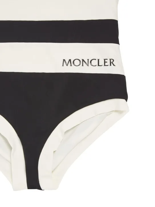 Moncler   Logo detail lycra swimsuit 