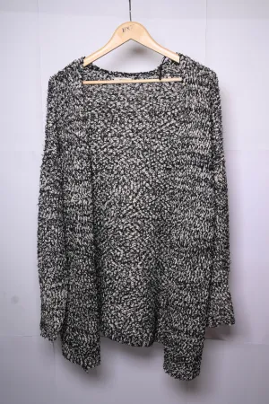 Monochrome Black and White Polyester Shrug