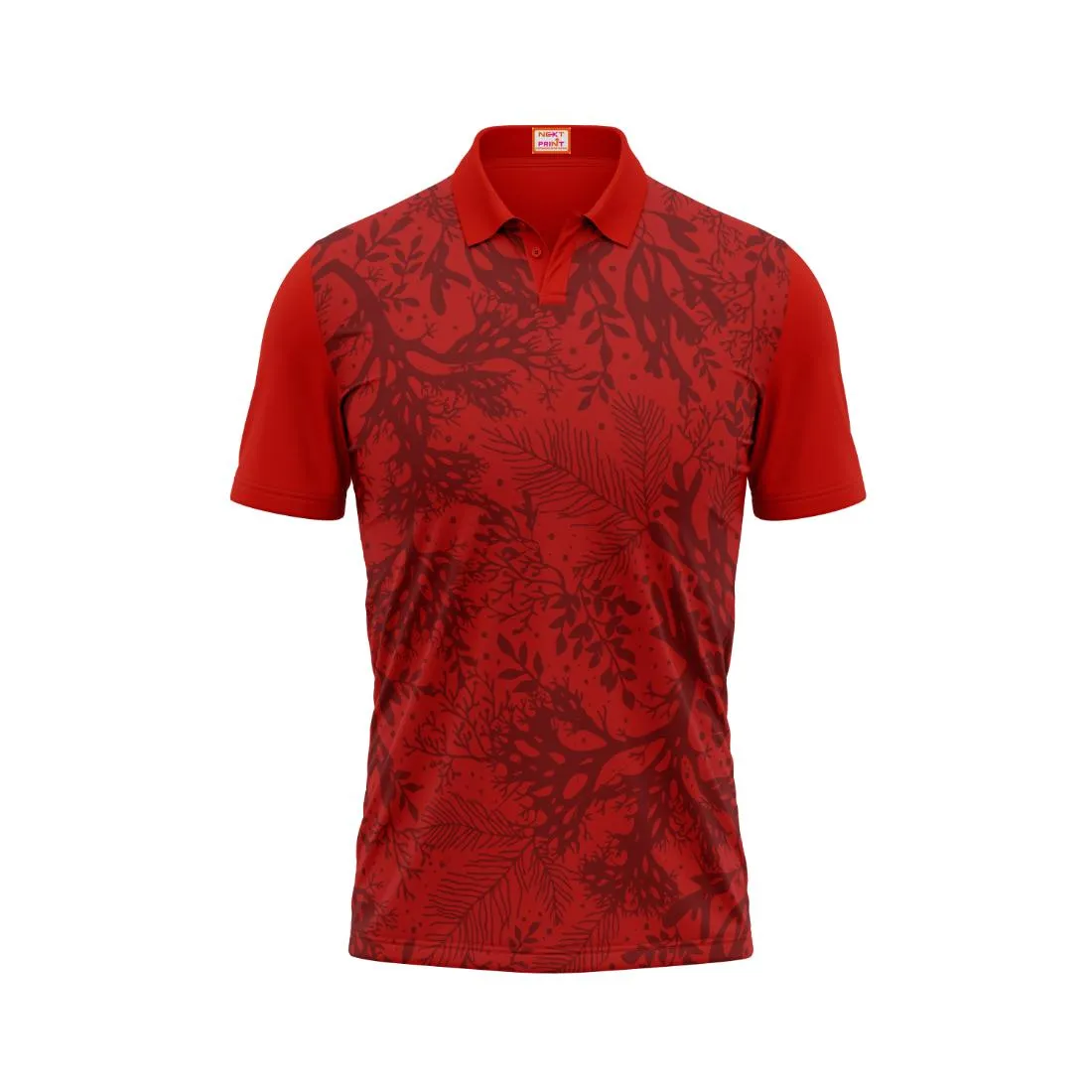 Next Print Customized Polo Neck Red Jersey NPTS34