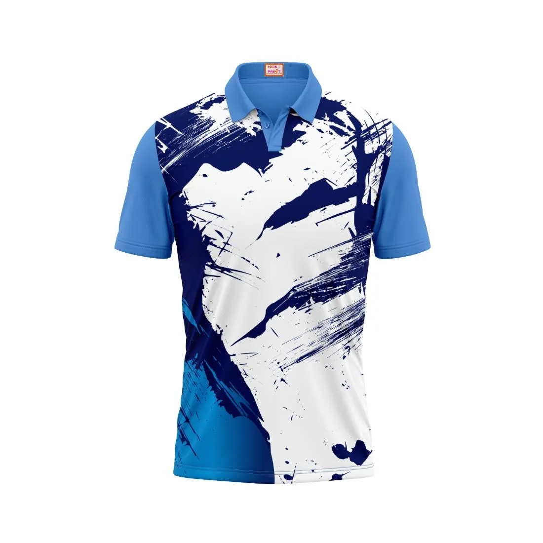 Next Print Customized Polo Neck Skyblue Jersey Design 19