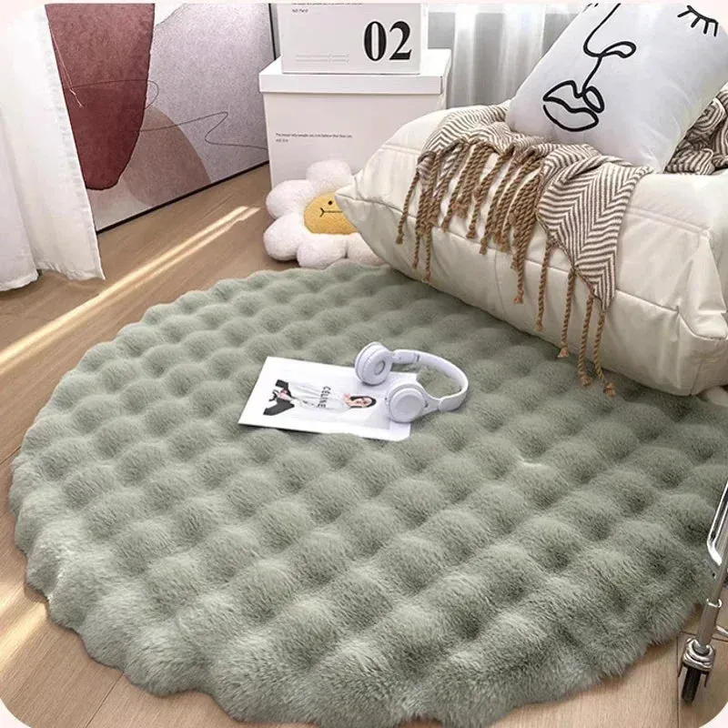 Nordic Round Carpets Plush Non Slip Shaggy Rug