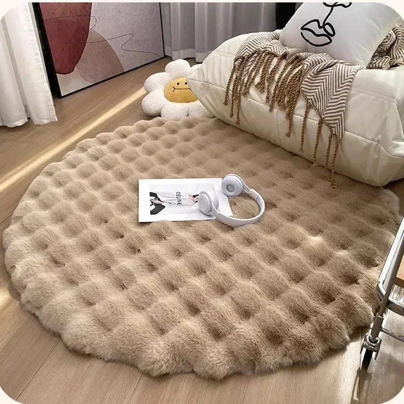 Nordic Round Carpets Plush Non Slip Shaggy Rug