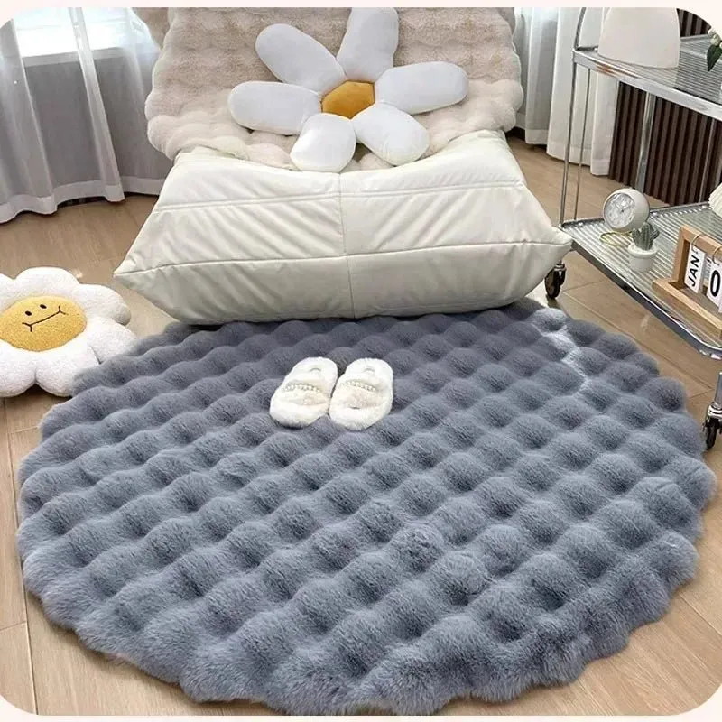 Nordic Round Carpets Plush Non Slip Shaggy Rug