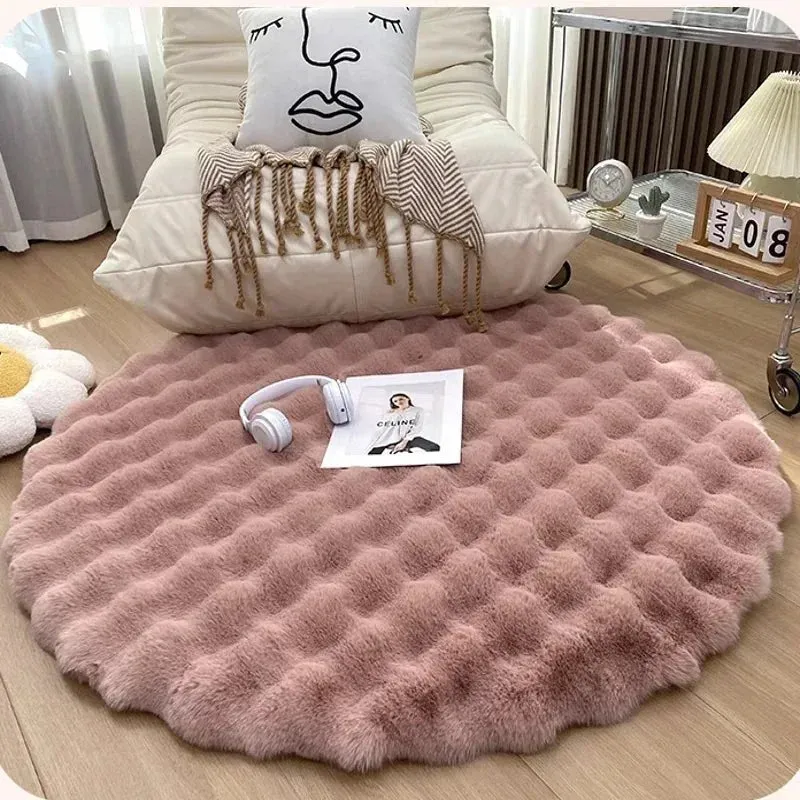 Nordic Round Carpets Plush Non Slip Shaggy Rug