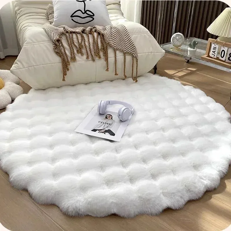 Nordic Round Carpets Plush Non Slip Shaggy Rug