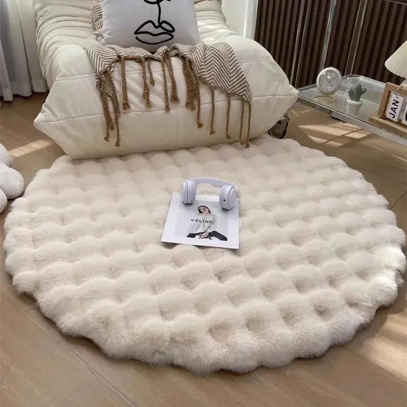 Nordic Round Carpets Plush Non Slip Shaggy Rug