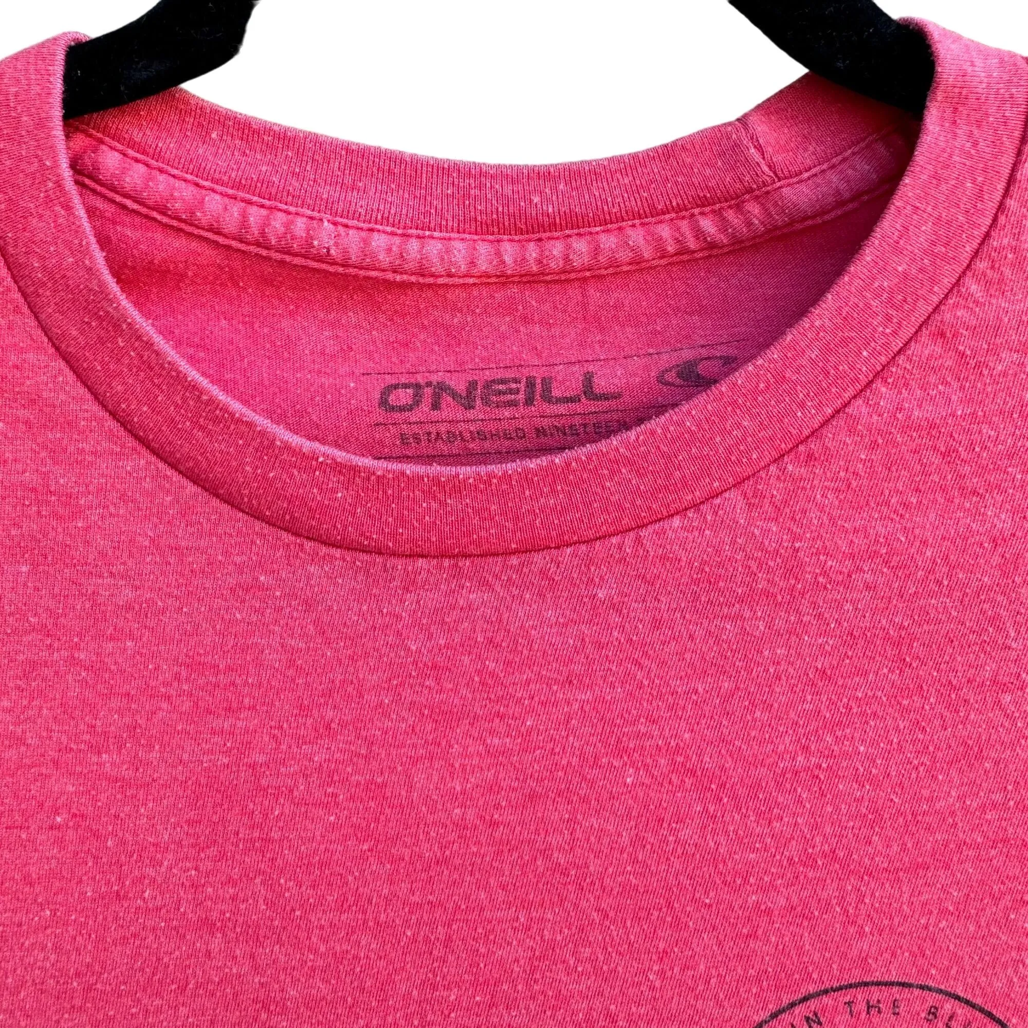 ONeill Mens Medium Red Graphic Print Short Sleeve Surf Beach Wear Tee Shirt