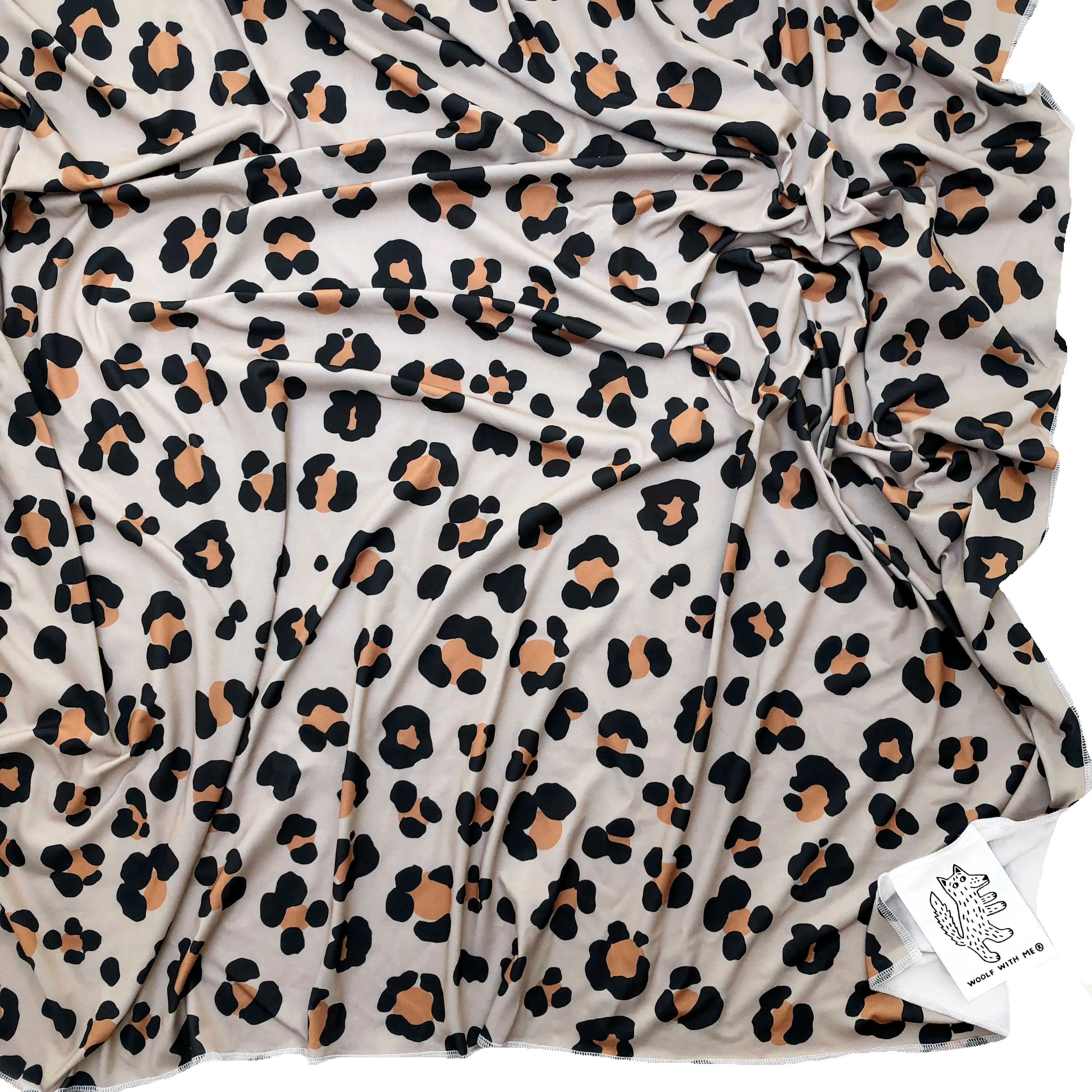 Organic Swaddle Blanket Tiny Leopard Print