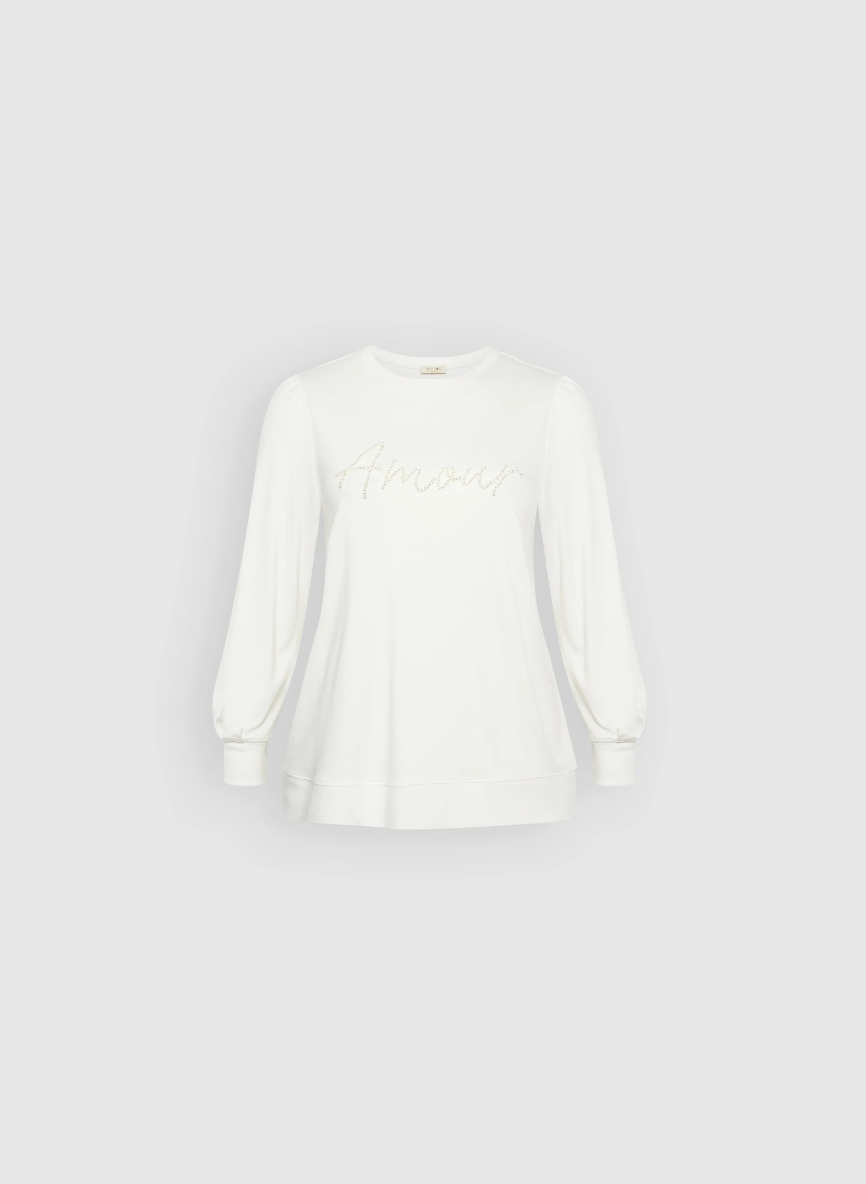 Pearl Detail Long Sleeve Pullover