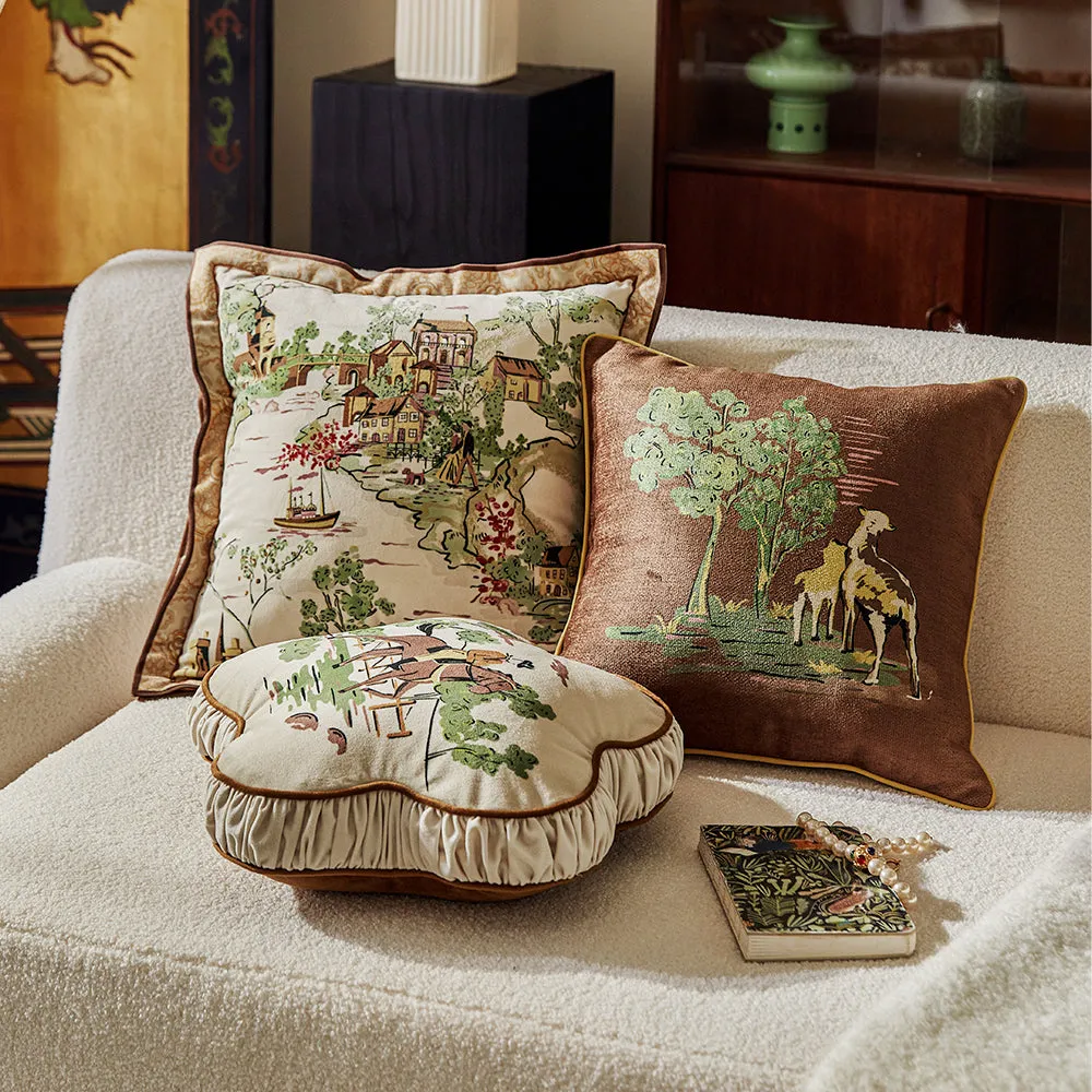 Savanna Elegant Manor Print Throw Pillow Cover