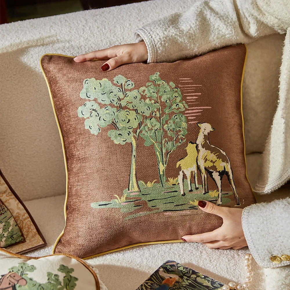 Savanna Elegant Manor Print Throw Pillow Cover