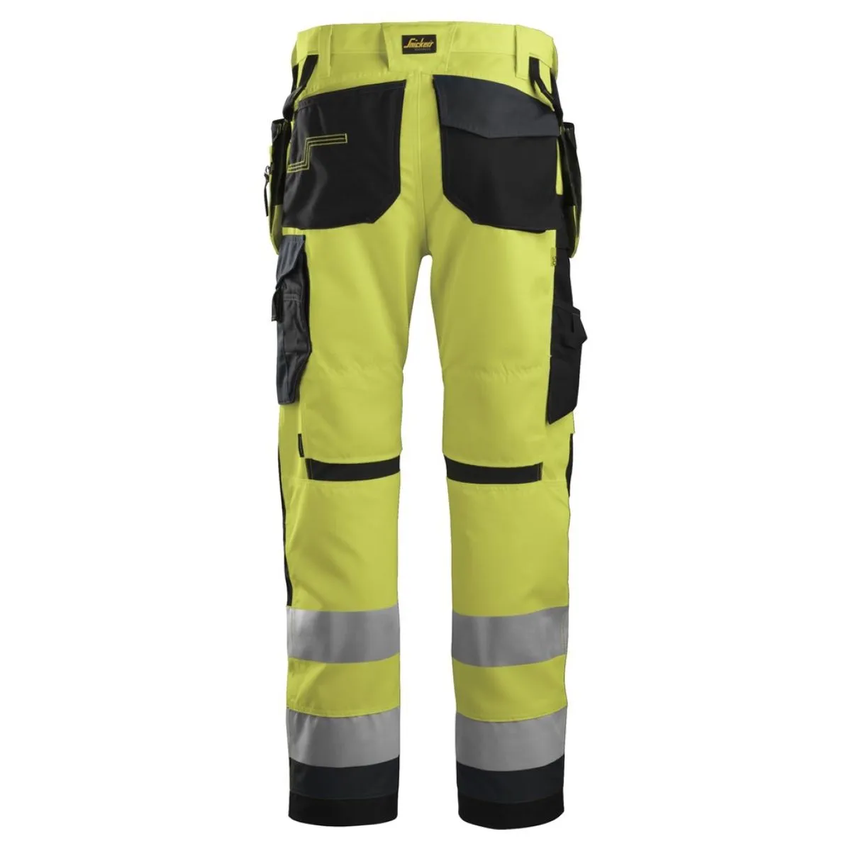 Snickers&#x20;6230&#x20;AllroundWork,&#x20;High-Vis&#x20;Work&#x20;Trousers&#x2B;&#x20;Holster&#x20;Pockets,&#x20;Class&#x20;2&#x20;-&#x20;Yellow&#x2F;Steel&#x20;Grey