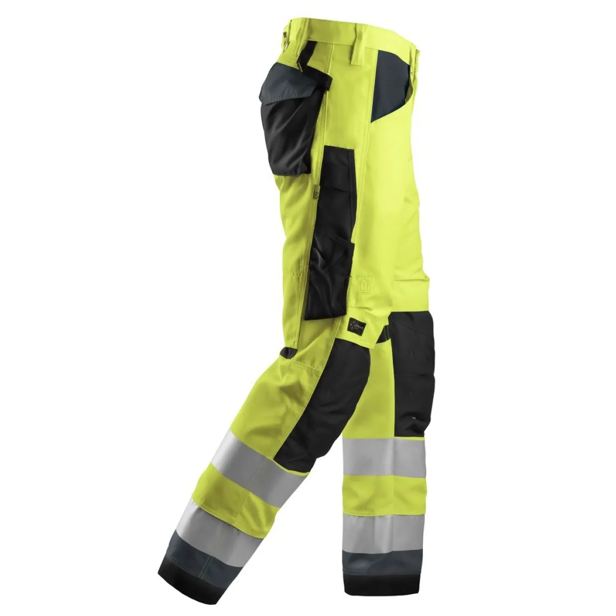 Snickers&#x20;6331&#x20;AllroundWork,&#x20;High-Vis&#x20;Work&#x20;Trousers&#x2B;,&#x20;Class&#x20;2&#x20;-&#x20;Yellow&#x2F;Steel&#x20;Grey