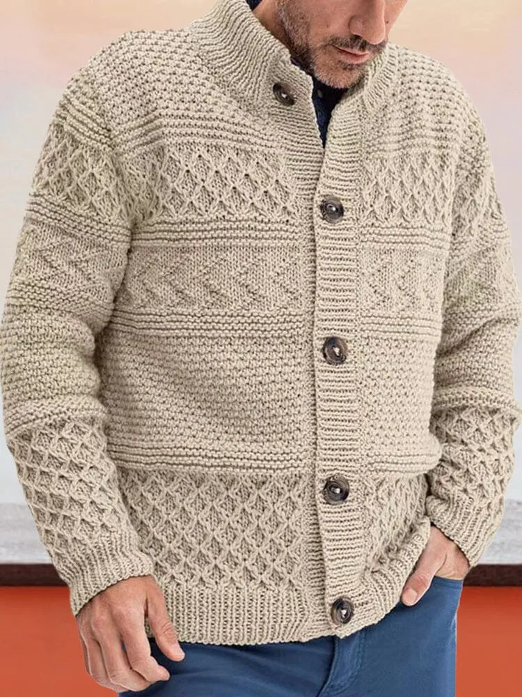 Solid Casual Button Sweater Coat